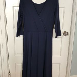 Navy Faux wrap dress